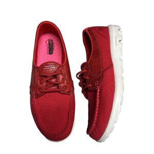 Skechers On The Go Boat Shoe GoGoMat Women’s Size 10 Slip On Shoes Red